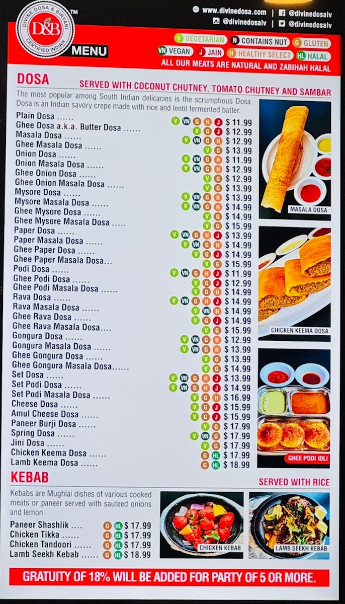 Divine Dosa & Biriyani - The Lassi Bar Menu - Image 3